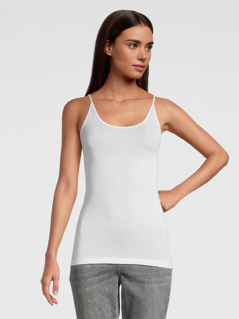 Spaghetti-Top, Rundhals, FILOSCOZIA SATIN
