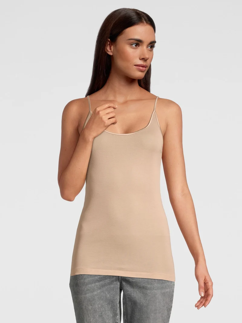 Spaghetti-Top, Rundhals, FILOSCOZIA SATIN