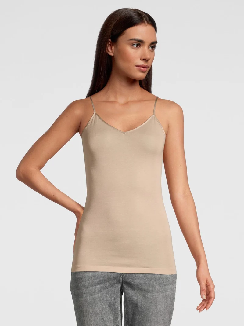Spaghetti-Top, V-Neck, FILOSCOZIA SATIN