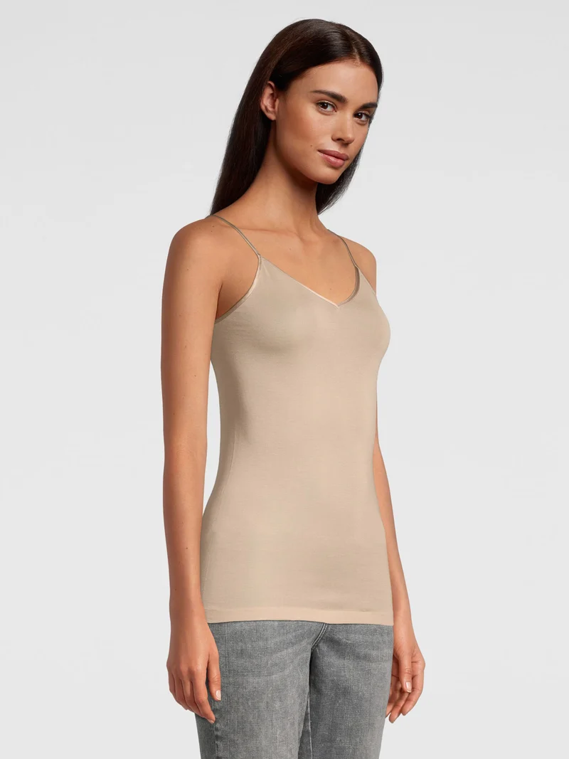Spaghetti-Top, V-Neck, FILOSCOZIA SATIN