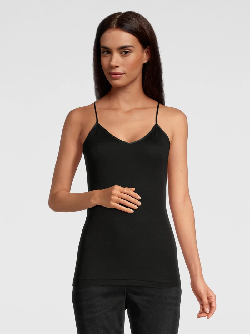 Spaghetti-Top, V-Neck, FILOSCOZIA SATIN