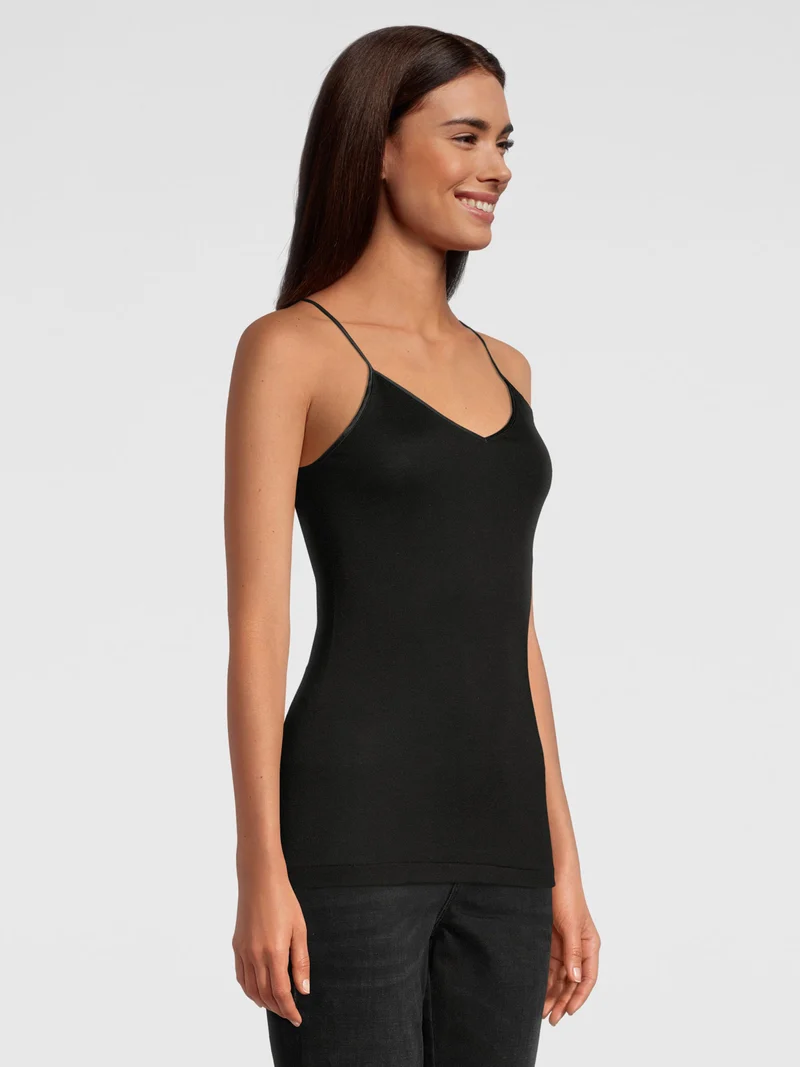 Spaghetti-Top, V-Neck, FILOSCOZIA SATIN