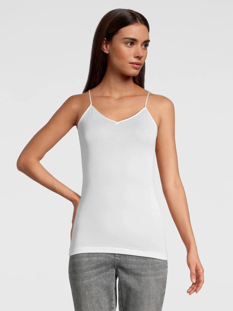 Spaghetti-Top, V-Neck, FILOSCOZIA SATIN