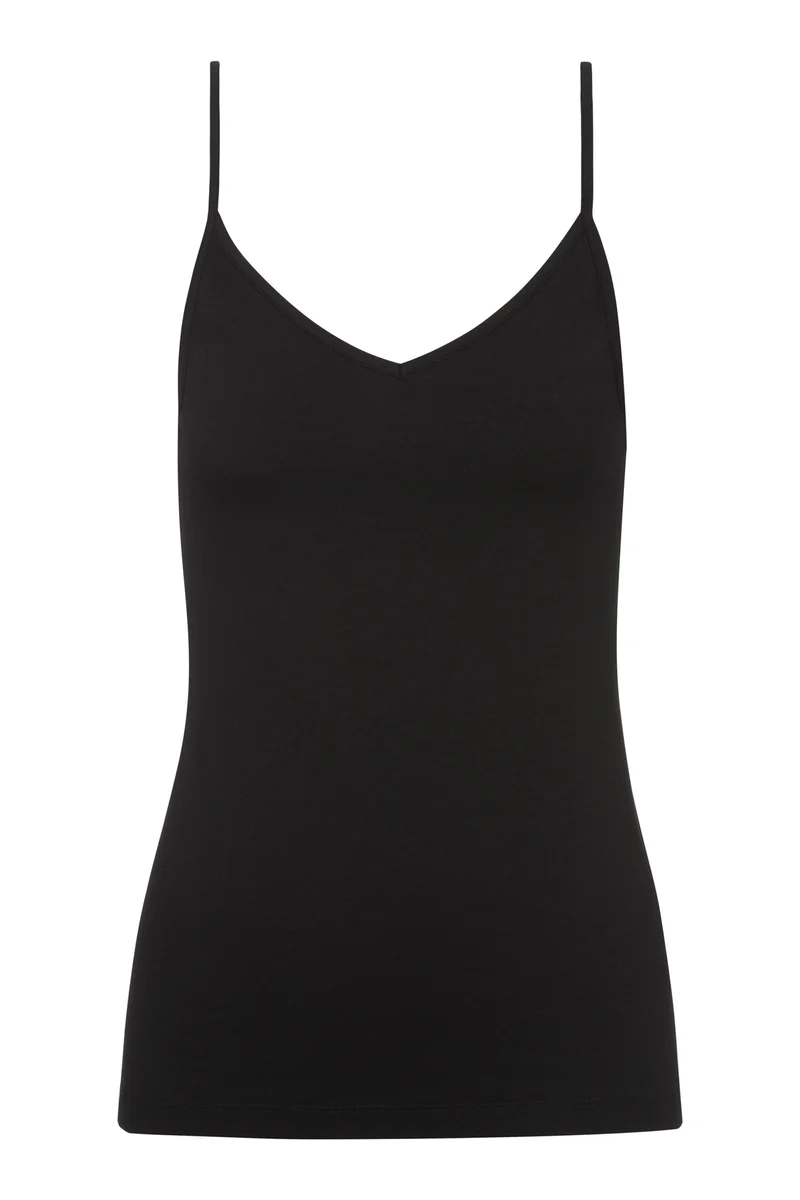 Spaghetti-Top, V-Neck, COMFORT COTTON
