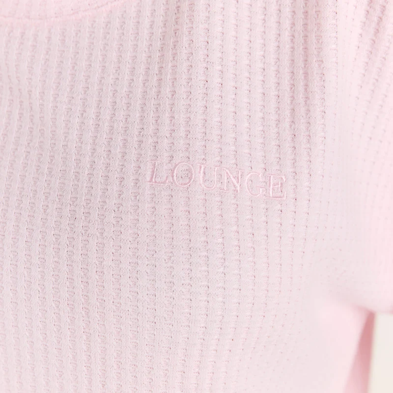 Soft Waffle Pyjama Top - Pink