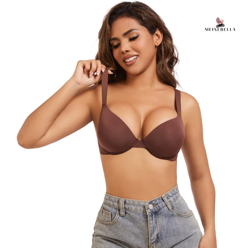 Meinebella™ Super Push-Up BH med djup urringning
