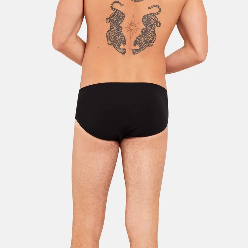 Schwarzer Bambus-Slip für Männer