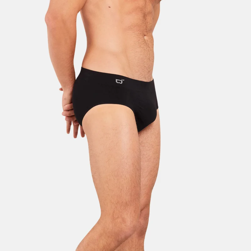 Schwarzer Bambus-Slip für Männer