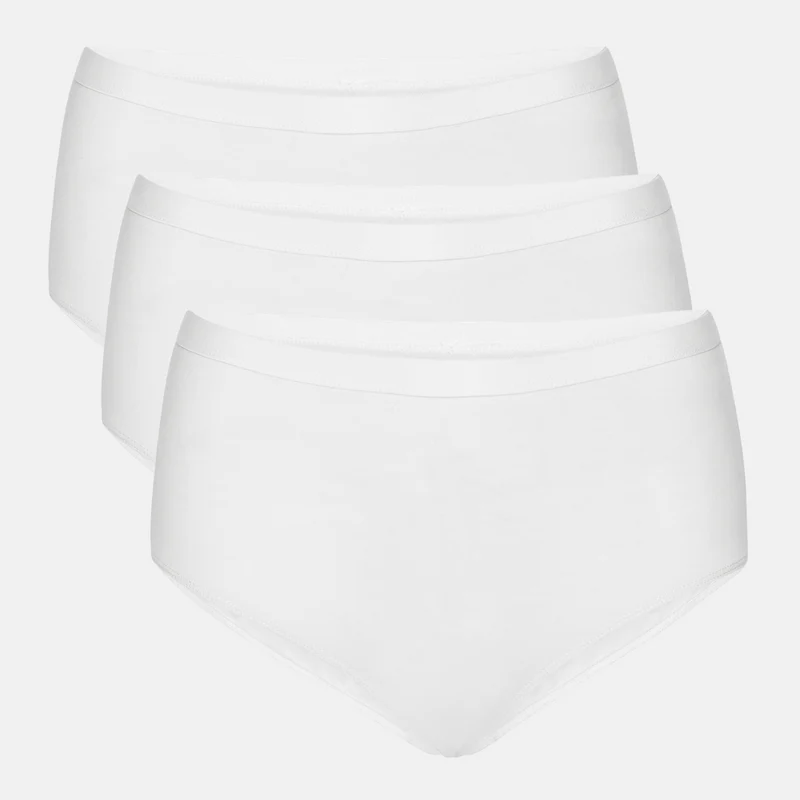 3er-Pack weißer Bambus-Maxi-Slips