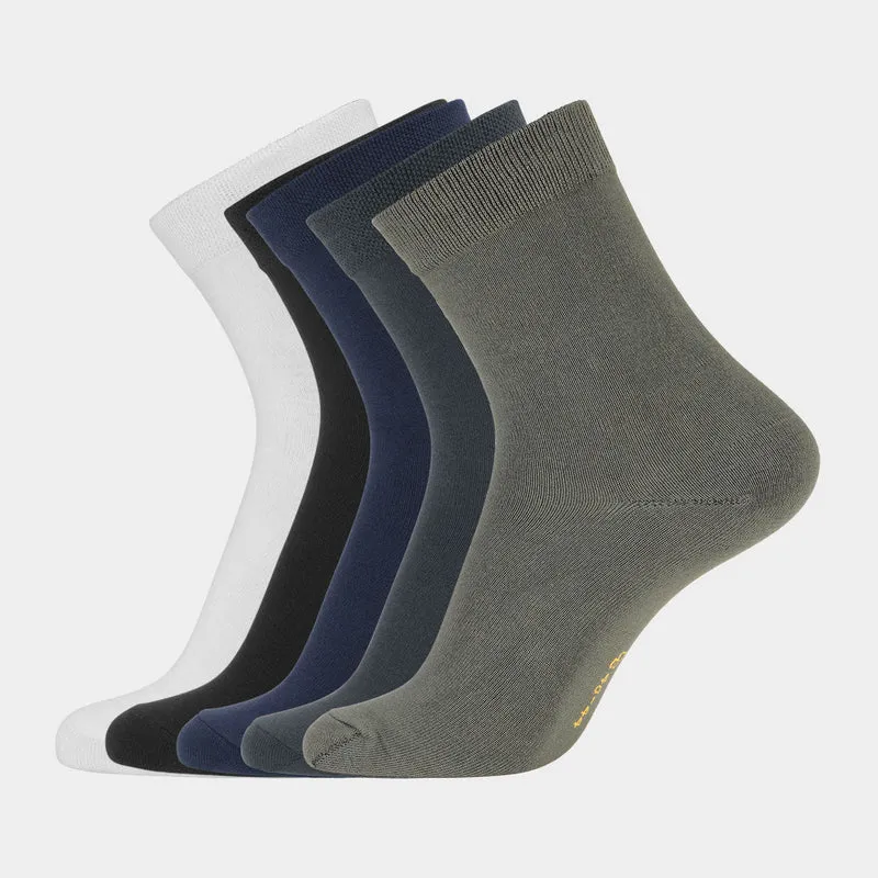 5er-Pack Bambussocken in weiß/schwarz/marine/dunkelgrau/army green (Low cut)