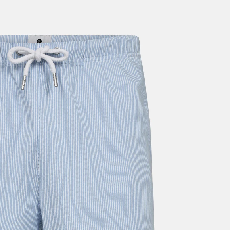 Gestreifte Nachtshorts aus Bambus