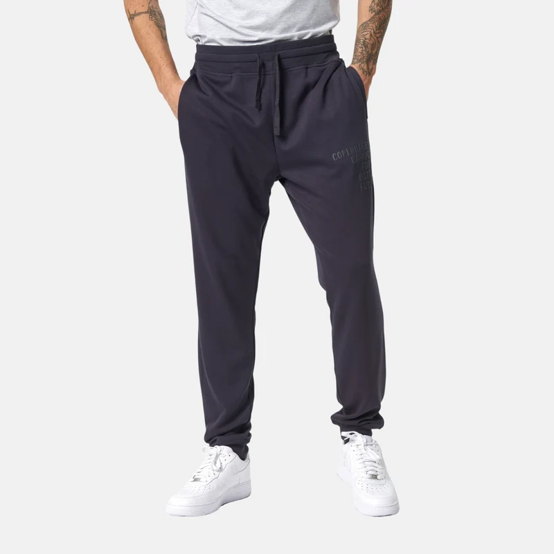 Graue Bambus-Sweatpants mit Logo