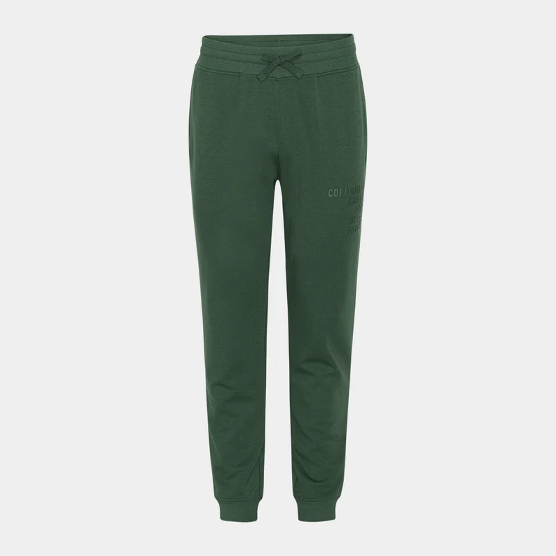 Grüne Bambus-Sweatpants mit Logo
