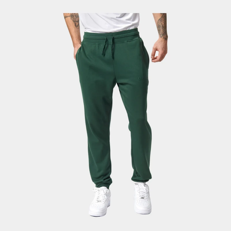 Grüne Bambus-Sweatpants mit Logo