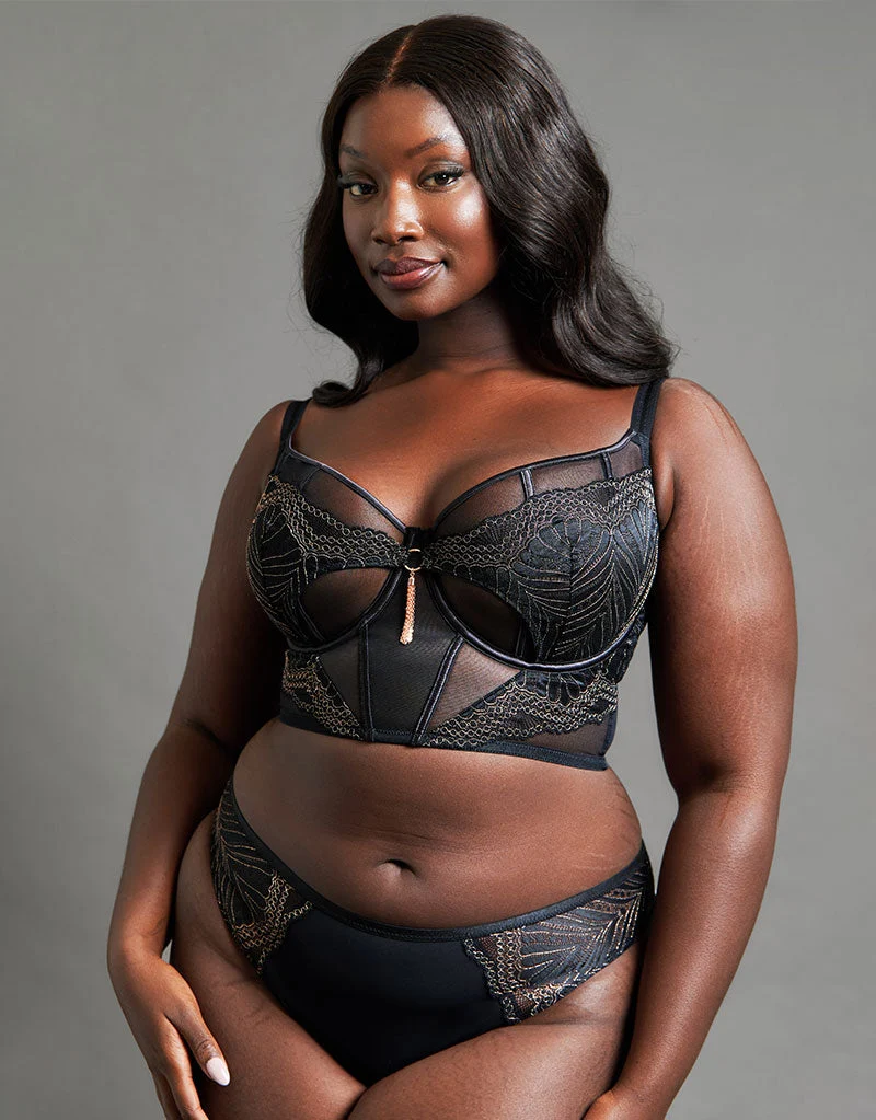Scantilly Showgirl Longline Balcony Bra Black