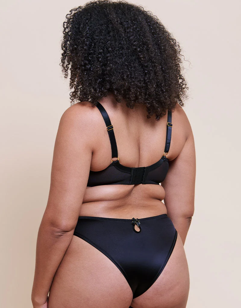 Curvy Kate Boost Lace Tanga Brief Black/Gold