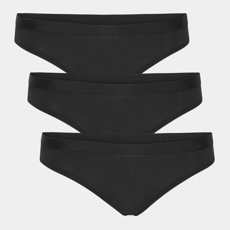 3er Pack Bambus G-String Panty schwarz