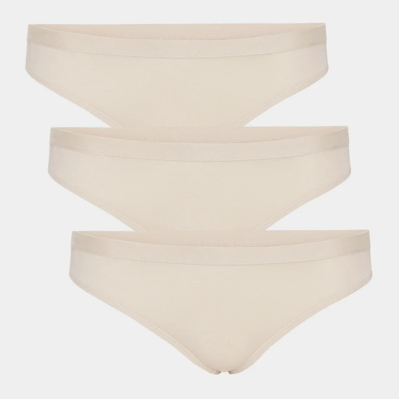 3er Pack Creme Bambus G-String Panty