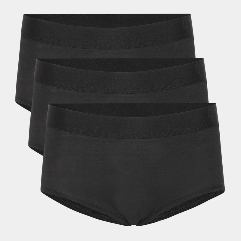 3er-Pack schwarzer Bambus-Hipster-Slips