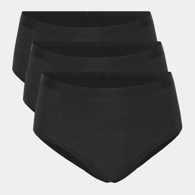 3er-Pack schwarzer Bambus Maxi-Slips