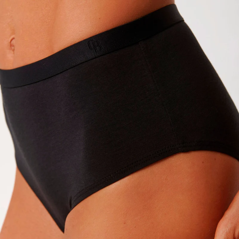 3er-Pack schwarzer Bambus Maxi-Slips