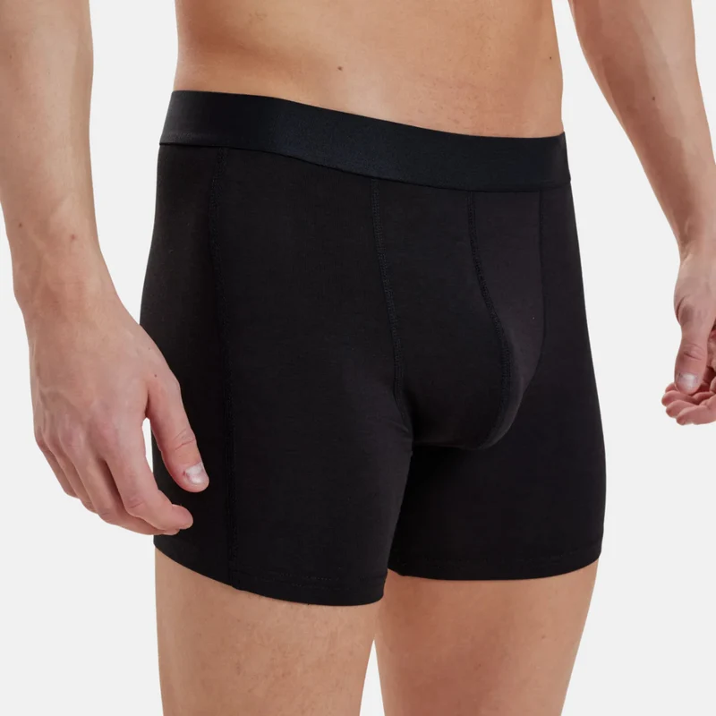3er Pack Schwarze Bambus Unterhosen mit langen Beinen