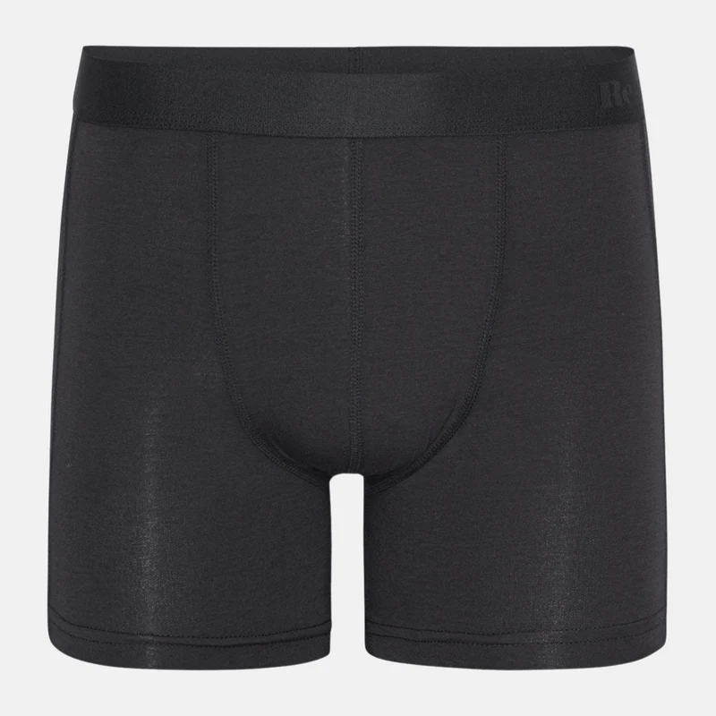 3er Pack Schwarze Bambus Unterhosen mit langen Beinen