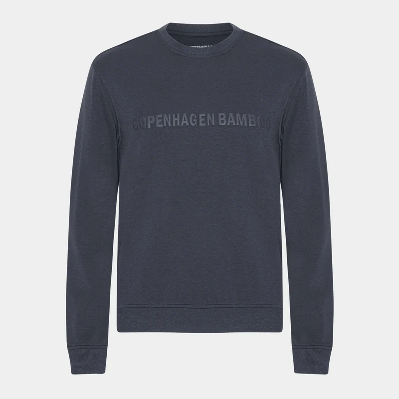 Graues Sweatshirt aus Bambus mit Logo