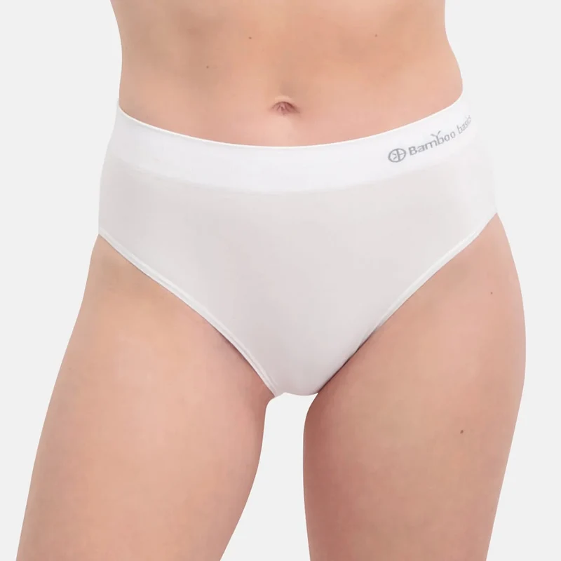 3er-Pack weißer Bambus-Maxi-Slips