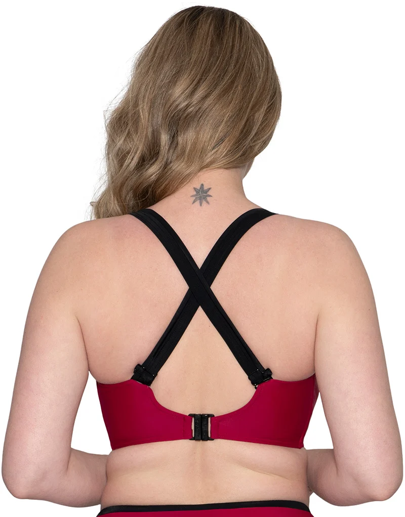 Curvy Kate Subtropic Padded Balcony Bikini Top Cherry Red/Pink
