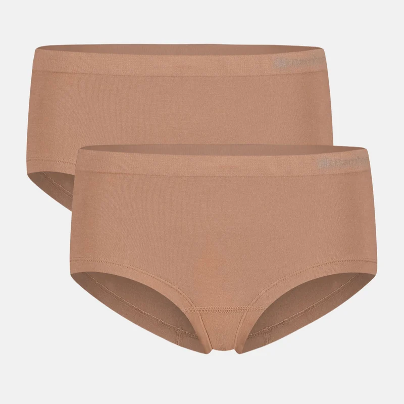 2er-Pack Tan Bambus-Hipster-Slips