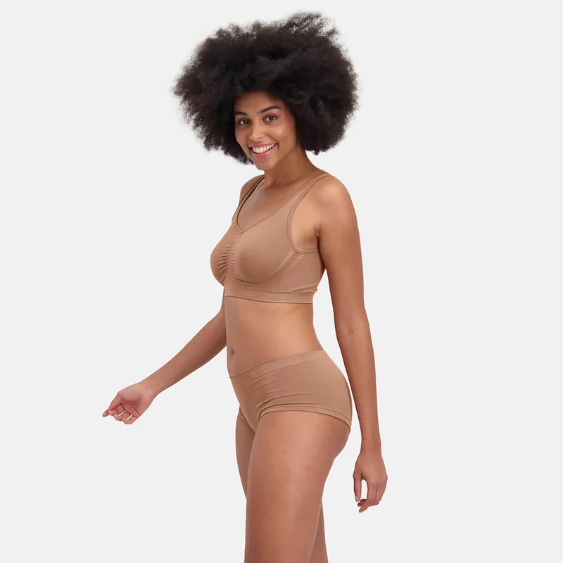 2er-Pack Tan Bambus-Hipster-Slips