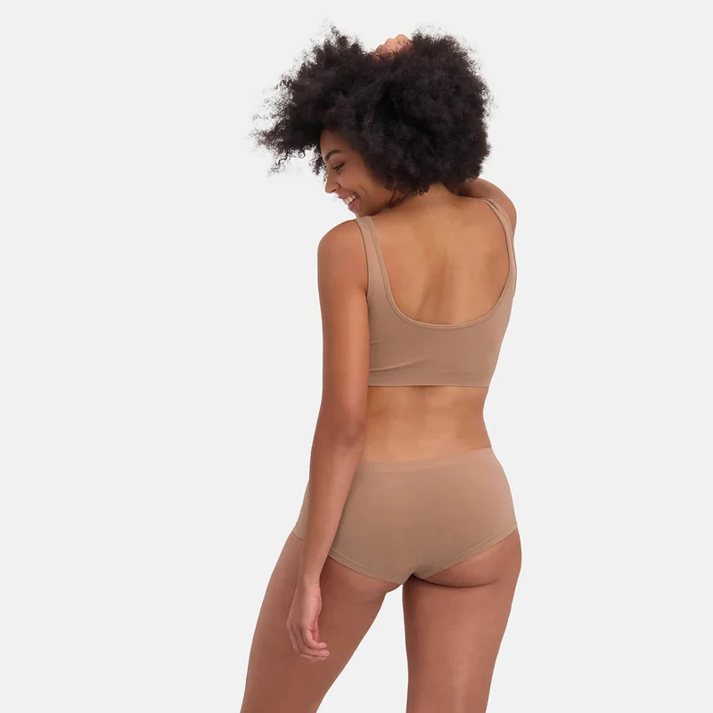 2er-Pack Tan Bambus-Hipster-Slips
