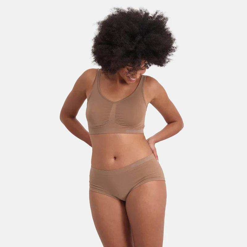 2er-Pack Tan Bambus-Hipster-Slips