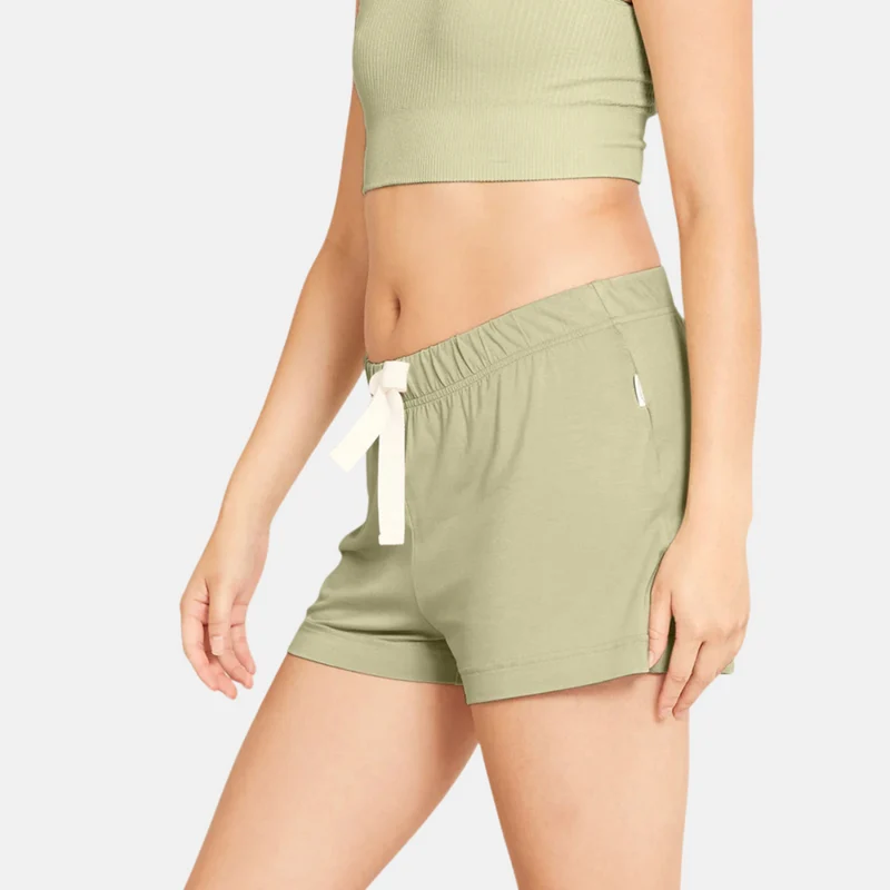 Grüne Bambus-Nachtshorts