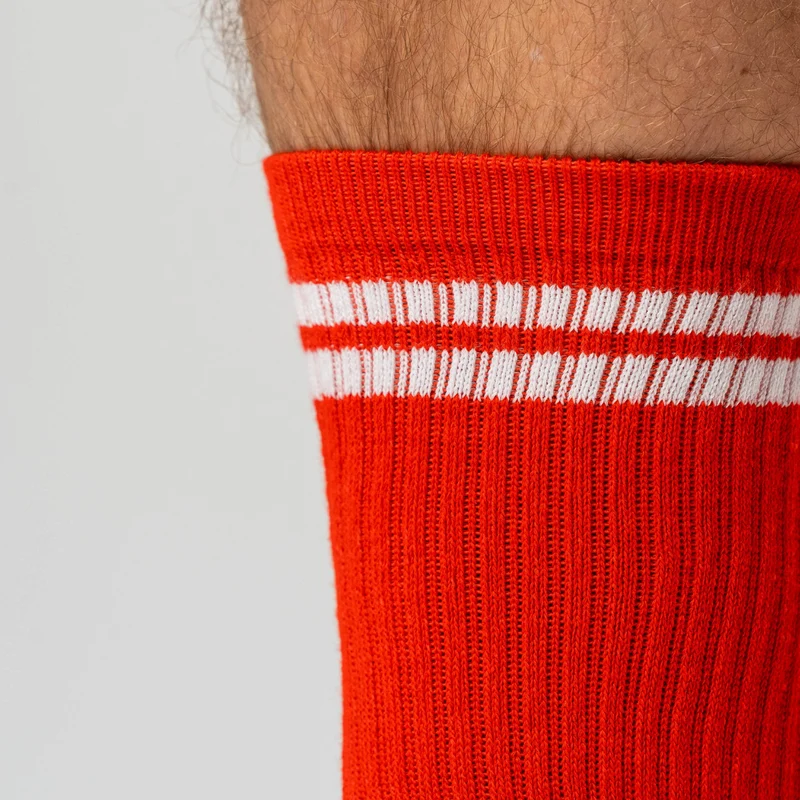 3er-Pack rote Bambus-Tennissocken