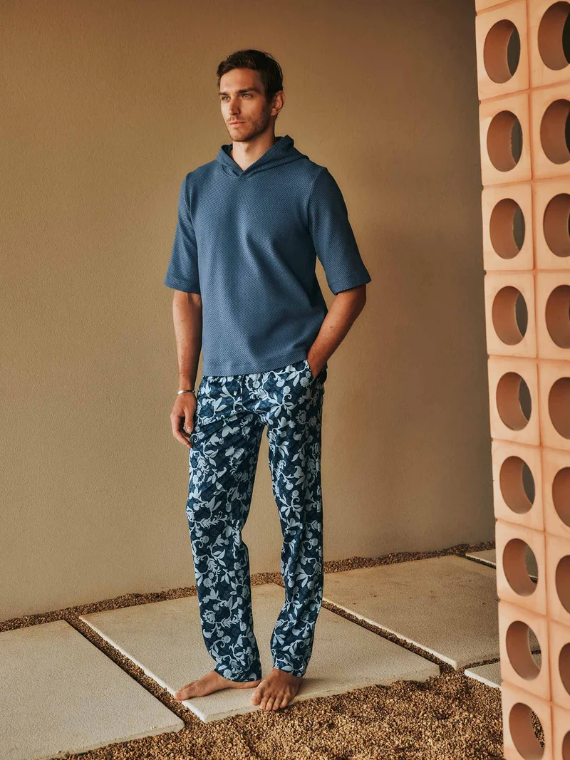 Pants Long NIGHT & DAY in Sommerfarbe night blue tiles