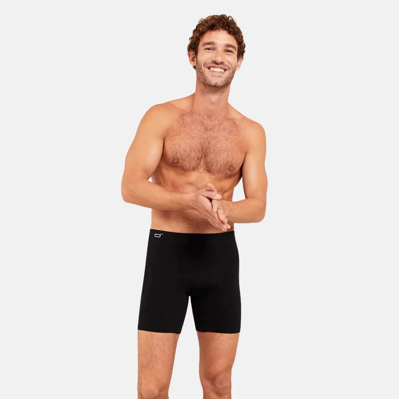 Schwarze Bambusunterhosen mit langen Beinen
