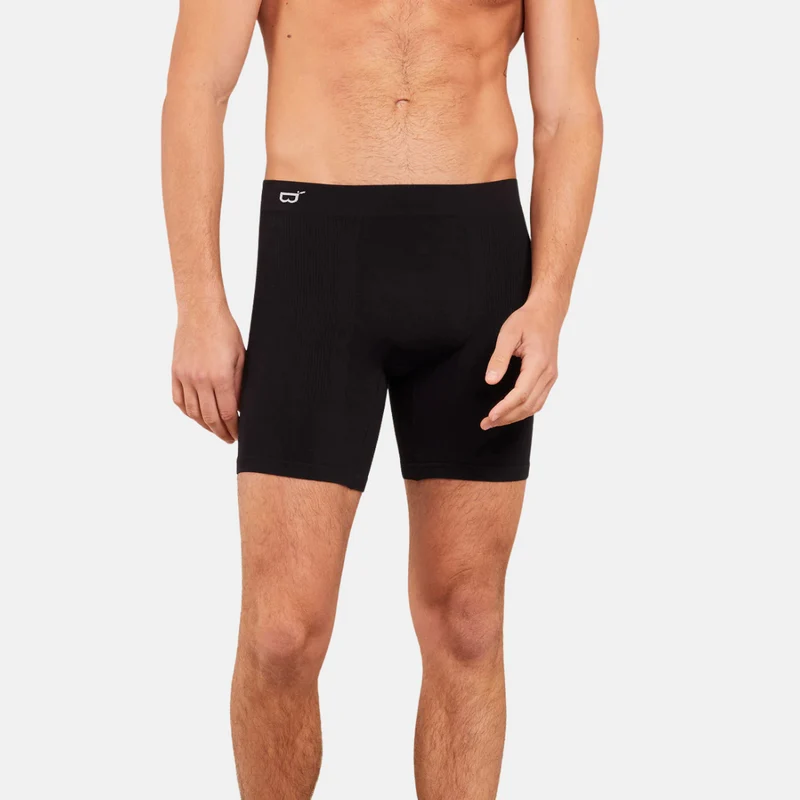 Schwarze Bambusunterhosen mit langen Beinen