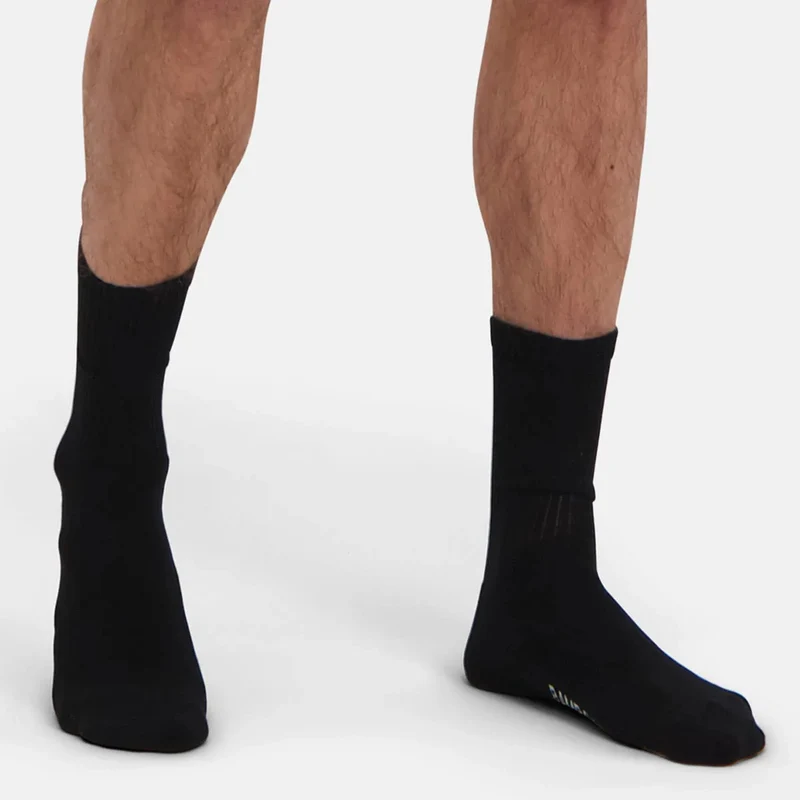 2er Pack Tennissocken aus schwarzem Bambus