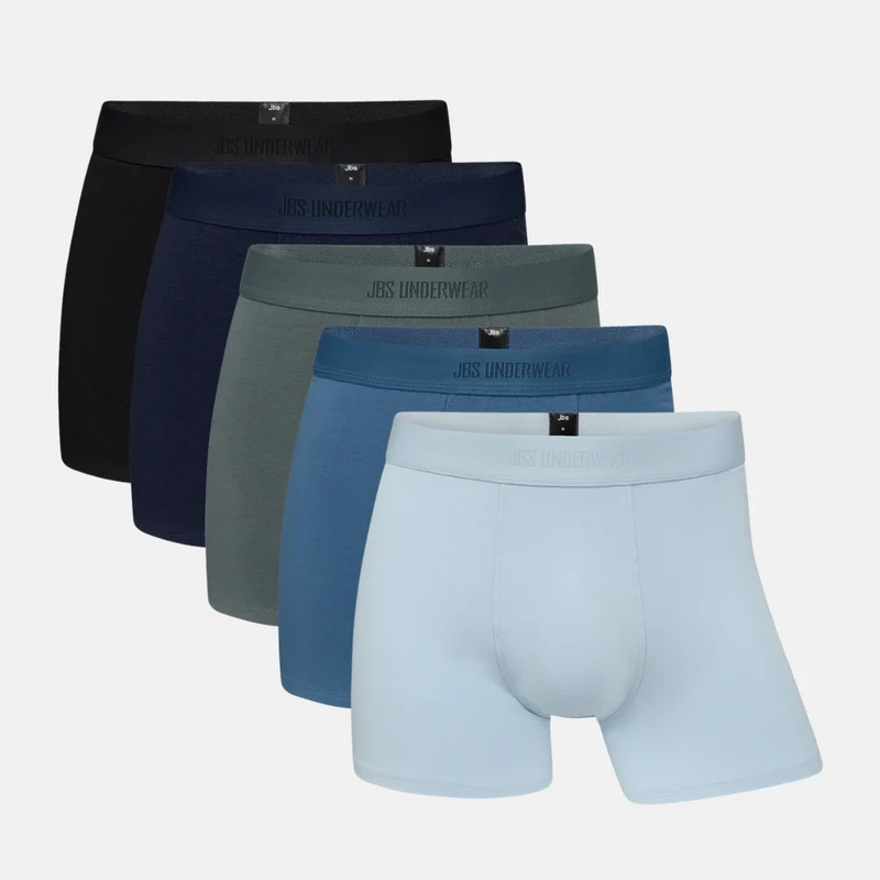 5er-Pack Bambus-Unterhosen in blau/grau