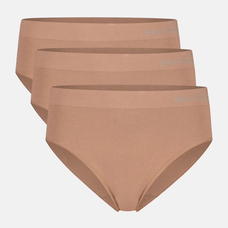3er-Pack Tan Bamboo Maxi-Slips
