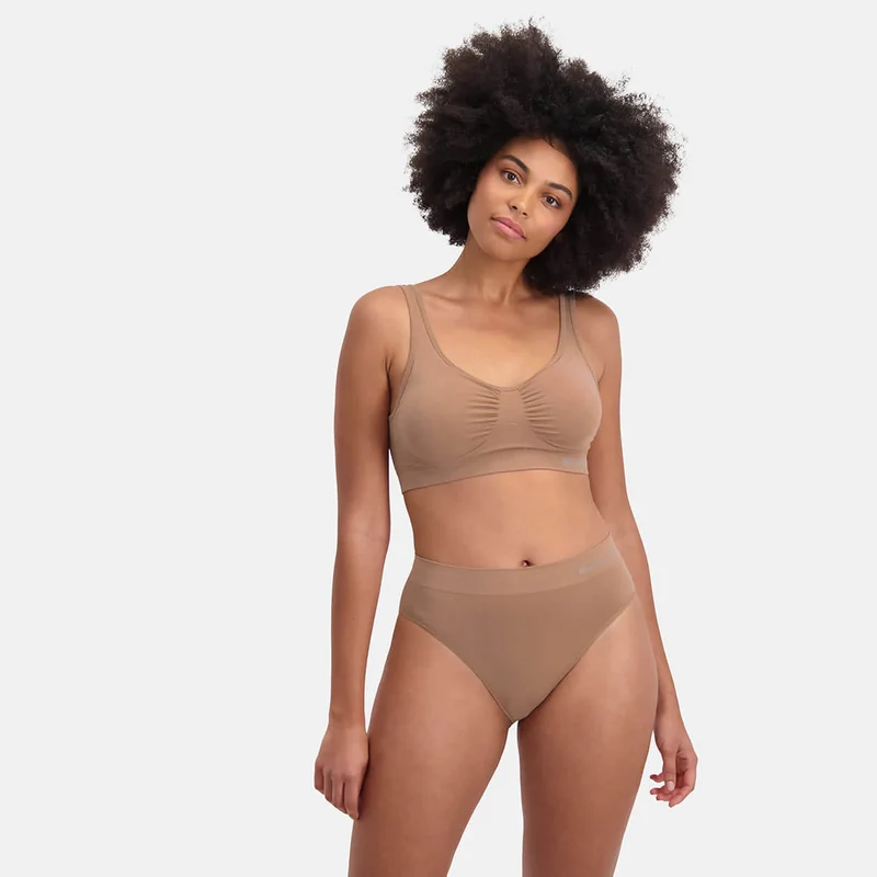 3er-Pack Tan Bamboo Maxi-Slips