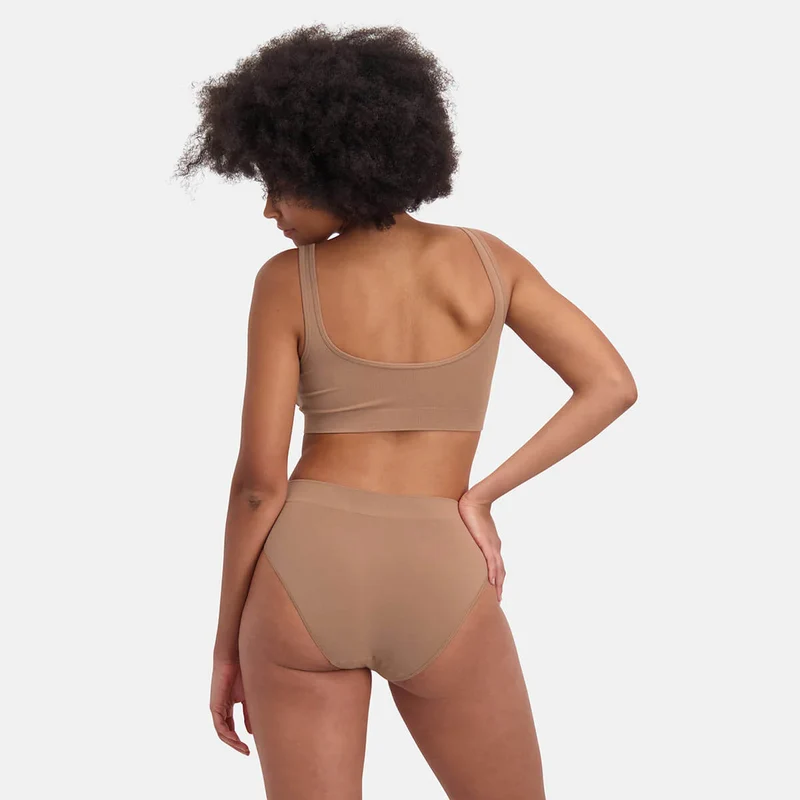3er-Pack Tan Bamboo Maxi-Slips