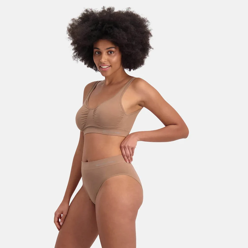 3er-Pack Tan Bamboo Maxi-Slips