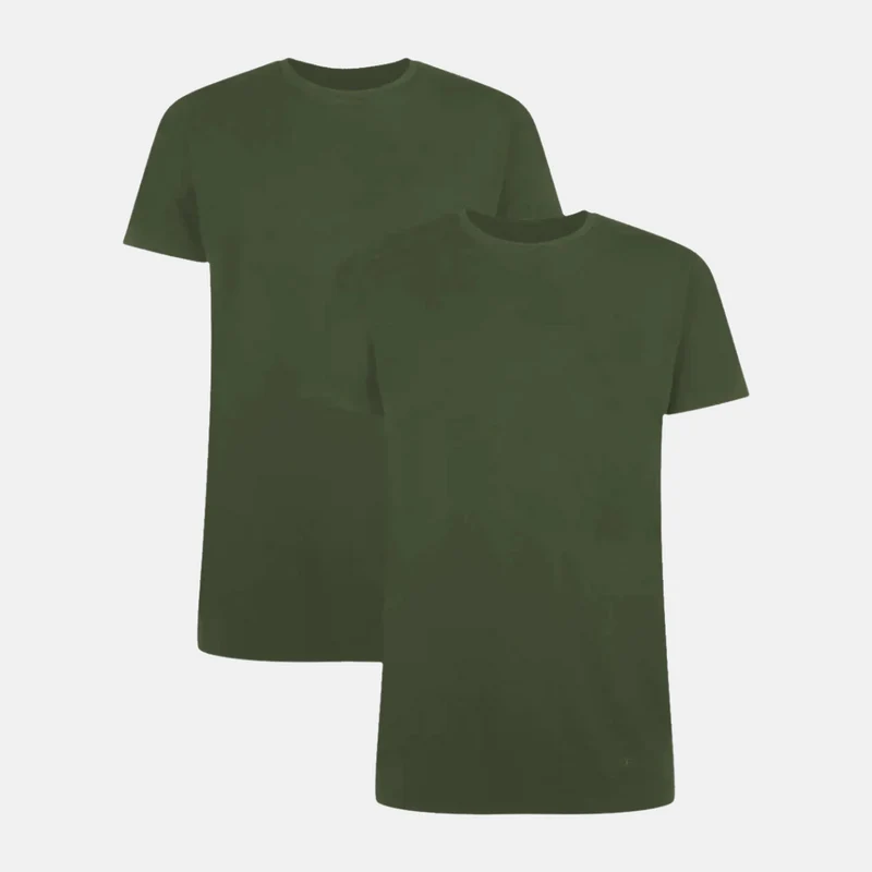 2er-Pack Grünes Bambus-T-Shirt