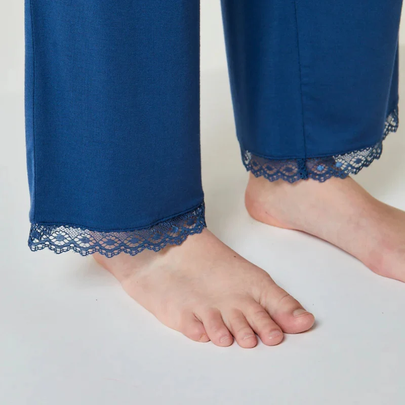 Blaue Bambus-Nachthose