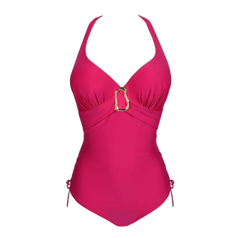 UVITA Deep Magenta Tiefdekolletierter Badeanzug