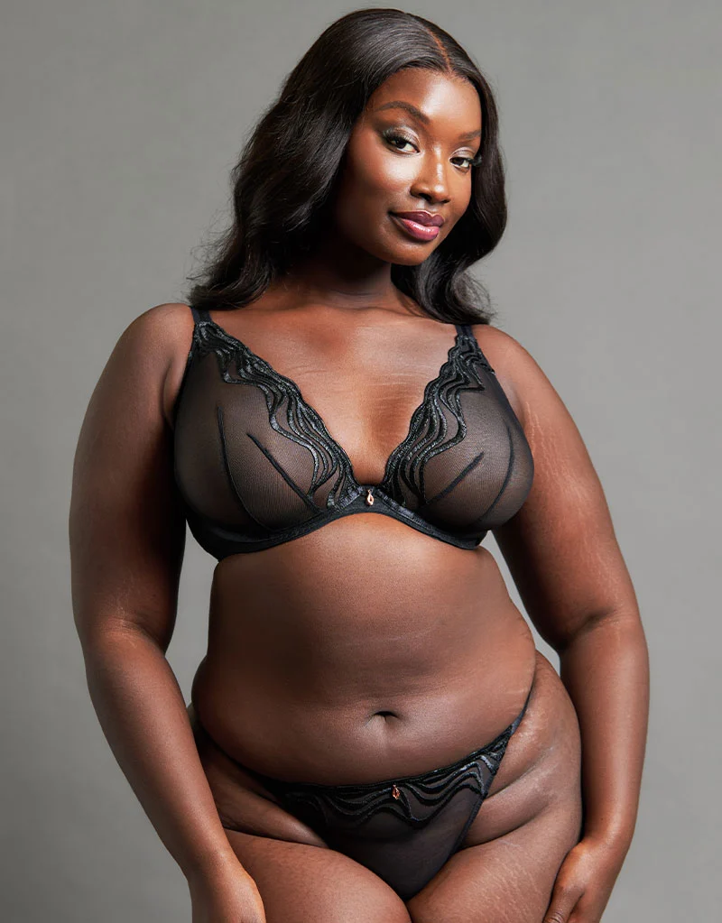 Scantilly Intoxicated Deep Plunge Bra Black
