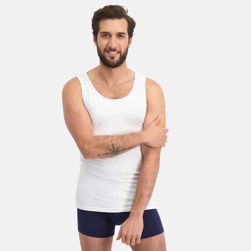 2er Pack Weißes Bambus Tank Top